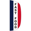 "FAST FOOD" 3' x 8' Stationary Message Flutter Flag